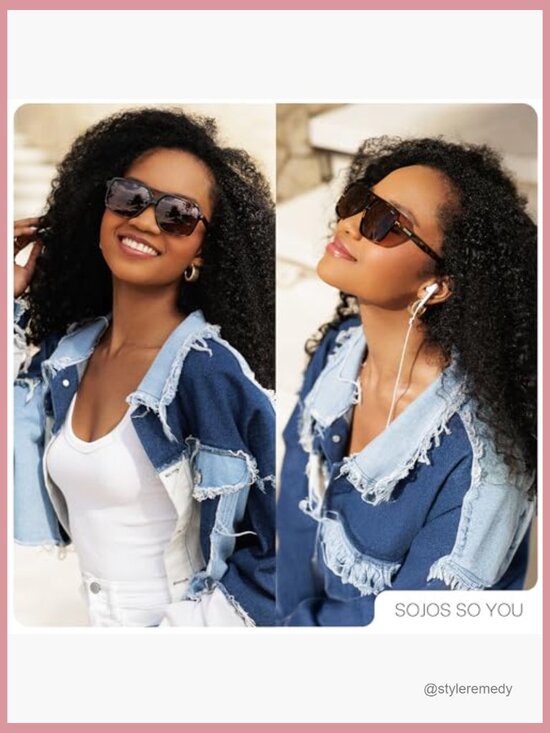 Polarized Square Aviator Sunglasses with Acetate Frame and UV Protection main image 6